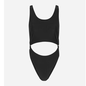Brandon Blackwood Black Cutout One-Piece Swimsuit NWT!!